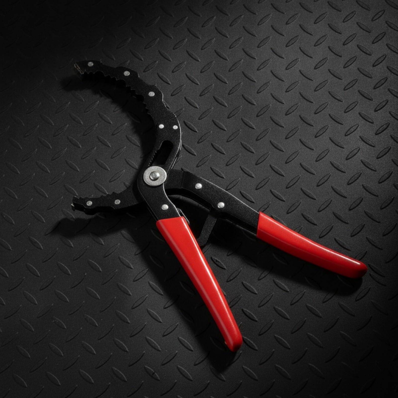 Llave Filtro Aceite Autoajustable | Construcción Enfocada en Palanca, Práctico, Llave Filtro con Mango Recubierto Rojo, para Mnimiento Automotriz