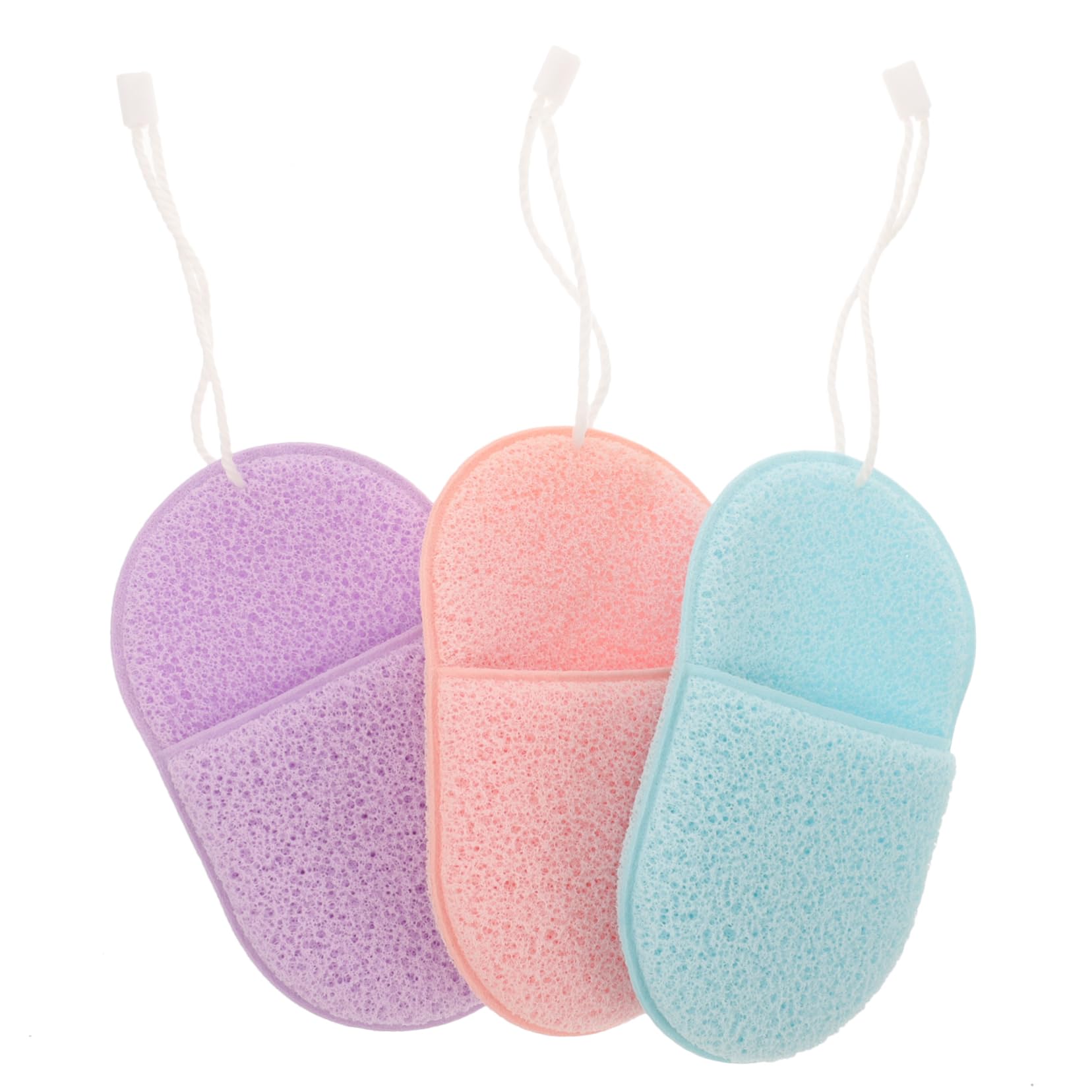FRCOLOR 15 Piezas Lavado De Cara Almohadillas Exfoliantes Faciales Esponja Herramienta Limpieza