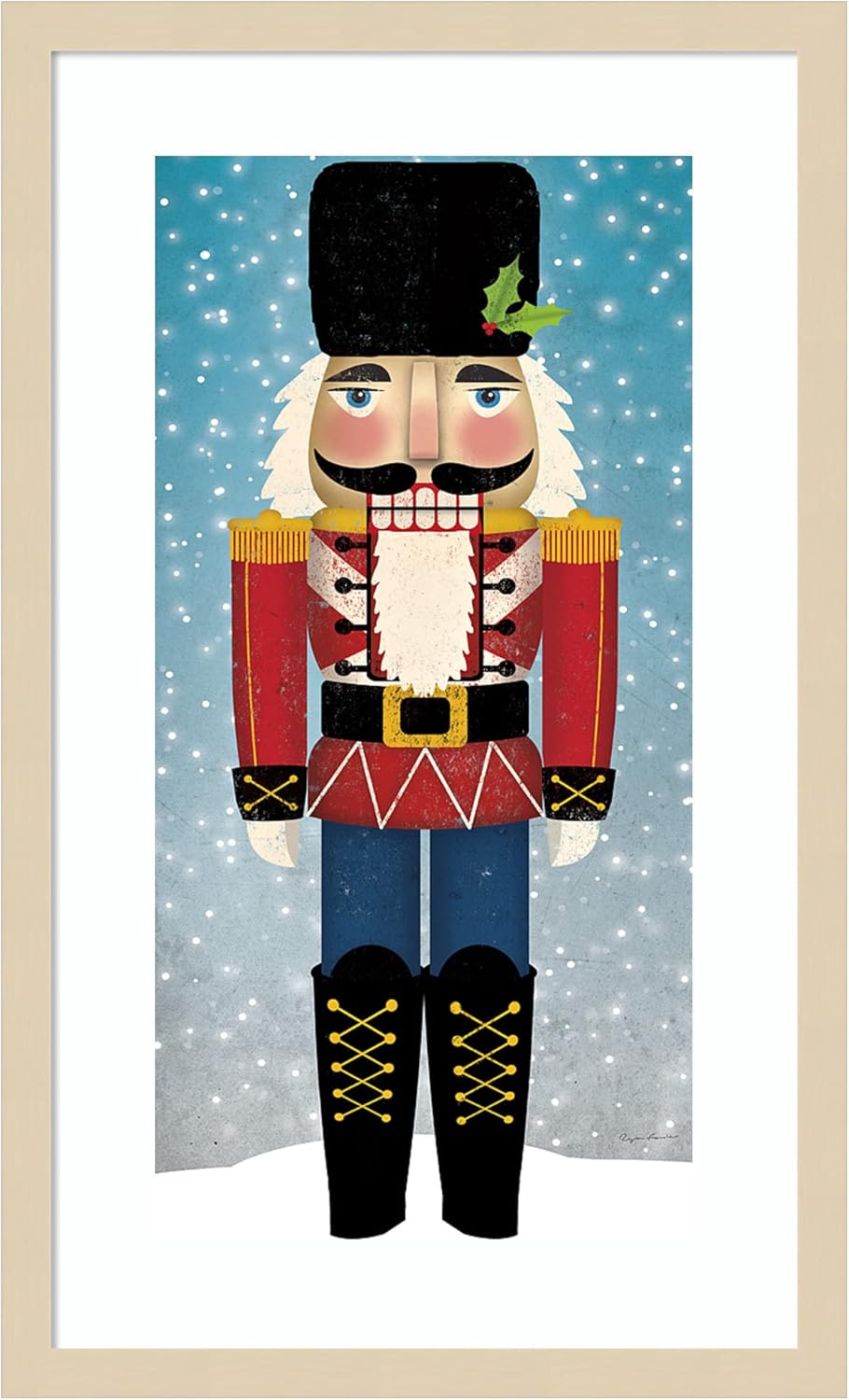 Amanti Art Framed Wall Art Print 33x20 Nutcracker I Bright by Ryan Fowler, Holidays Wall Art, Whimsical Decor, Large Poster Painting Artwork for Living Room, Bedroom, Bathroom, Kitchen, Office or