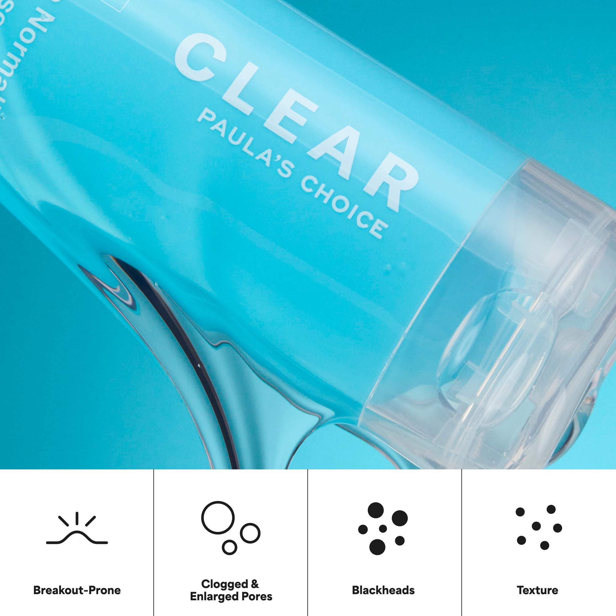 Paula's Choice CLEAR Gel Detergente Viso - Rimuove Brufoli e Pori Dilatati - Riduce Acne e Macchie - con Acido Salicilico e Pantenolo - per Tutti i Tipi di Pelle - 177 ml