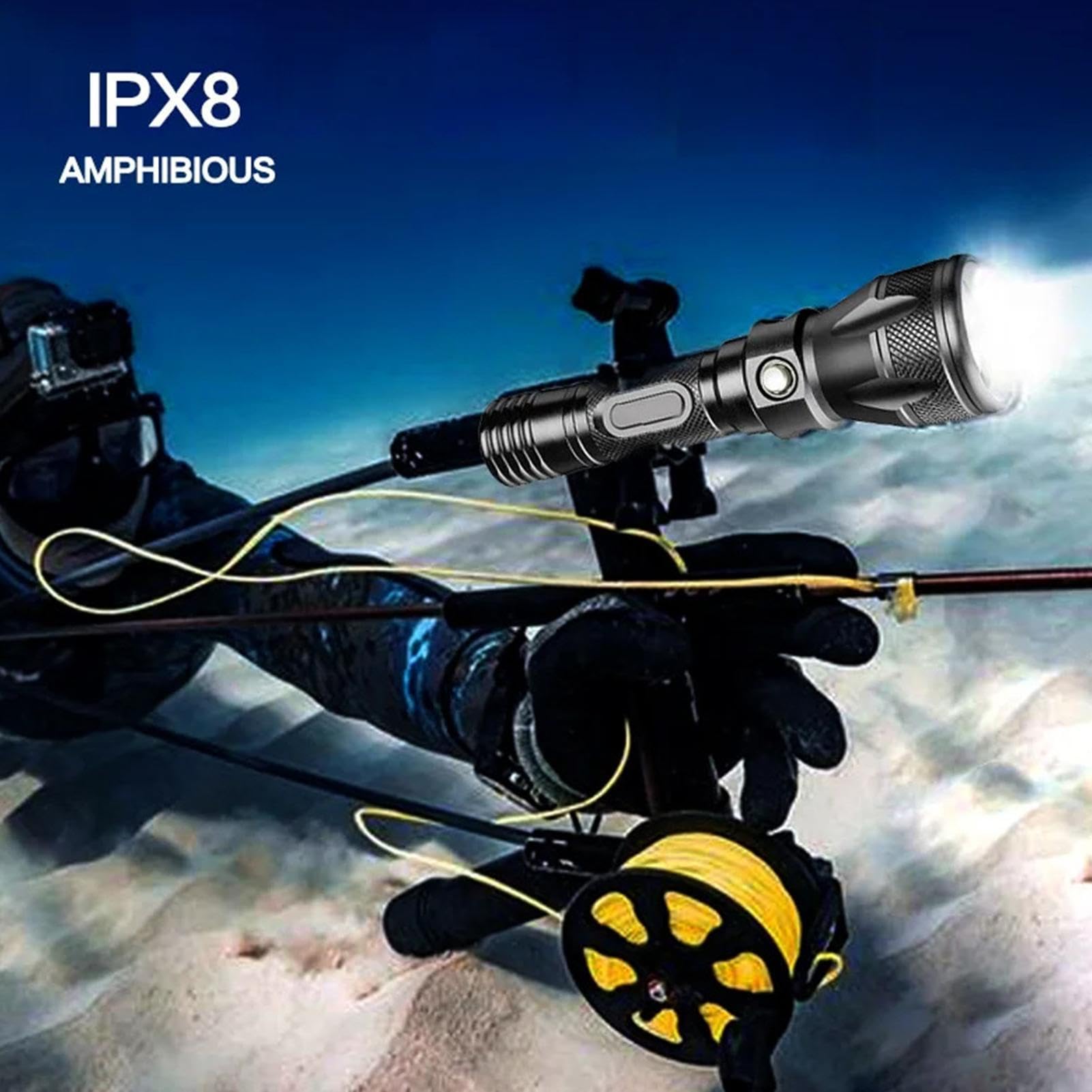 Lampe torche plongée étanche 3 modes étanches, puissants et lumineux | Torche LED pour plongée sous-marine étanche Pour les activités de sécurité pendant le snorkeling