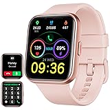 ENOMIR Smart Fitness Watch for Men Women(Answer/Make Call), Alexa Built-in, with Heart Rate SpO2 Sleep Monitor 100 Sports 5ATM Waterproof Activity Trackers and Smartwatches for iOS&Android Phones Pink