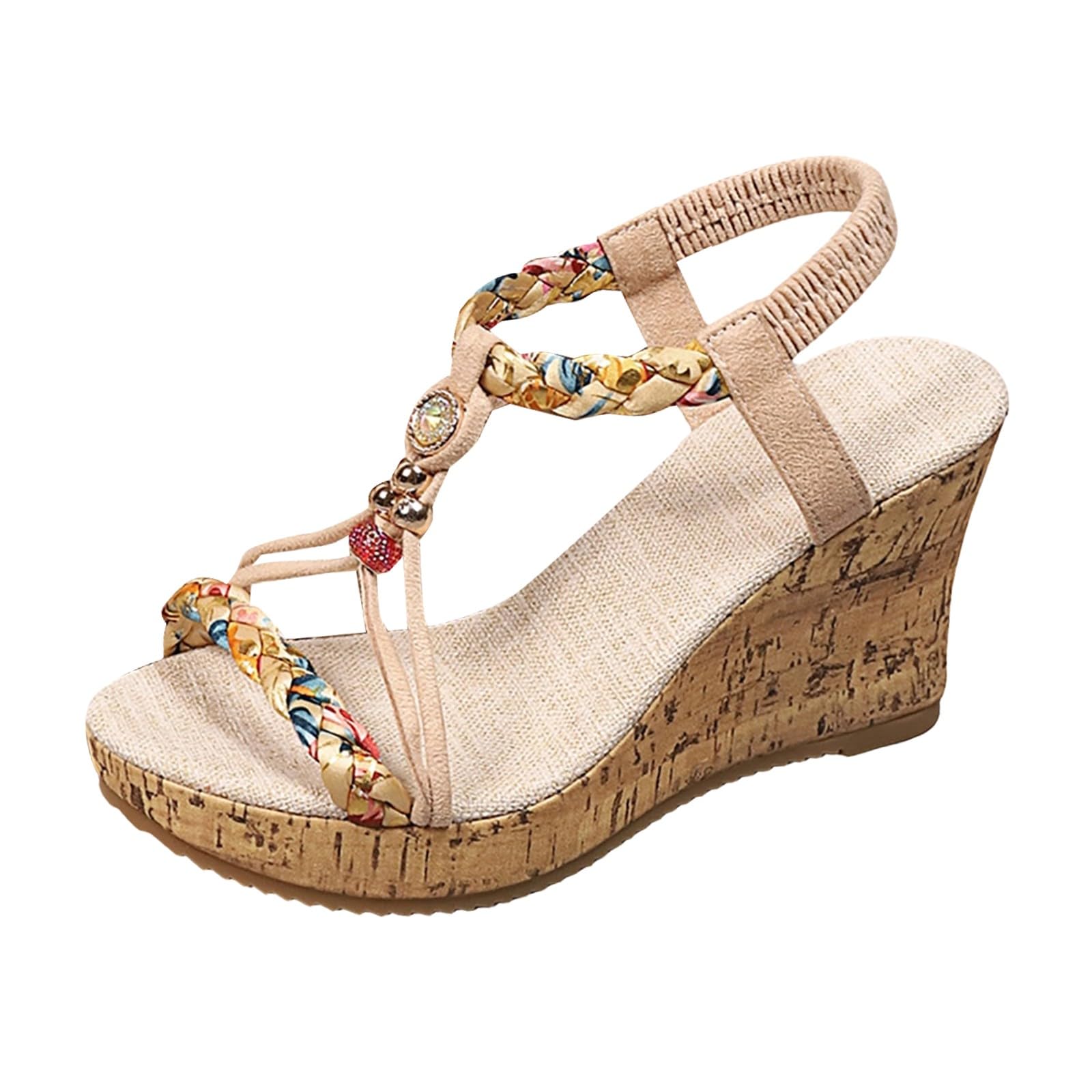 Sandales de style romain rétro aux finitions bicolores soignées pour un look féminin - 8