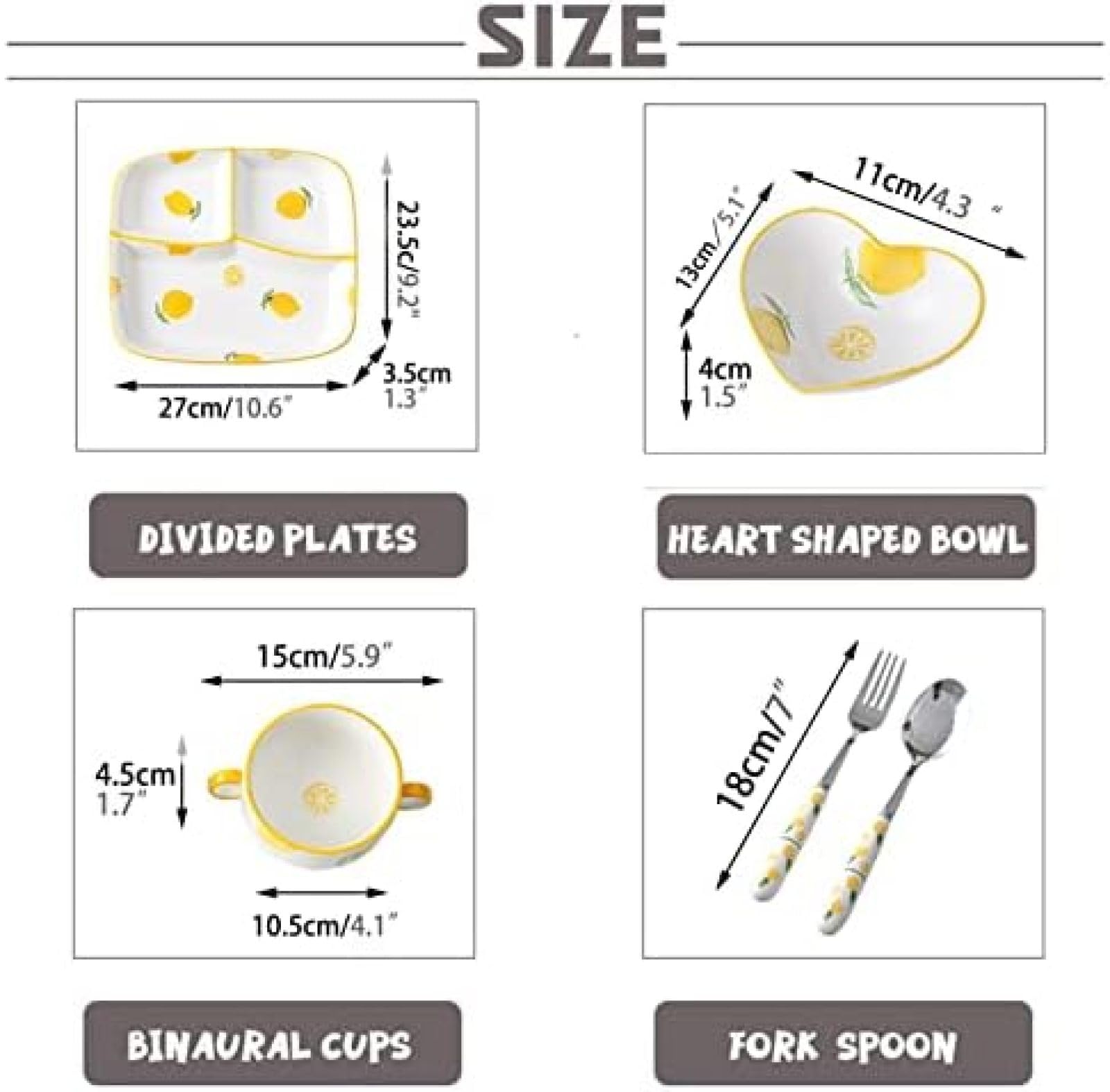 Assiette Divisée/Bol À Soupe/cuillère/Fourchette Ensemble De Couverts Une Personne Utiliser des Assiettes Bariatriques pour Le Contrôle des Portions - 5 Pièces Ustensiles De Cuisine,Motif Fraise,P