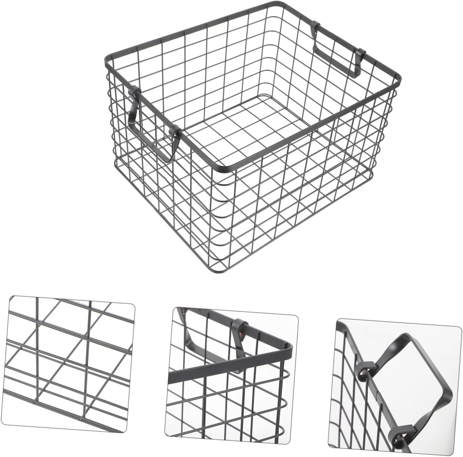 Large Capacity Firewood Basket Outdoor Metal Firewood Holder Collapsible Handle Rustic Iron Log Rack