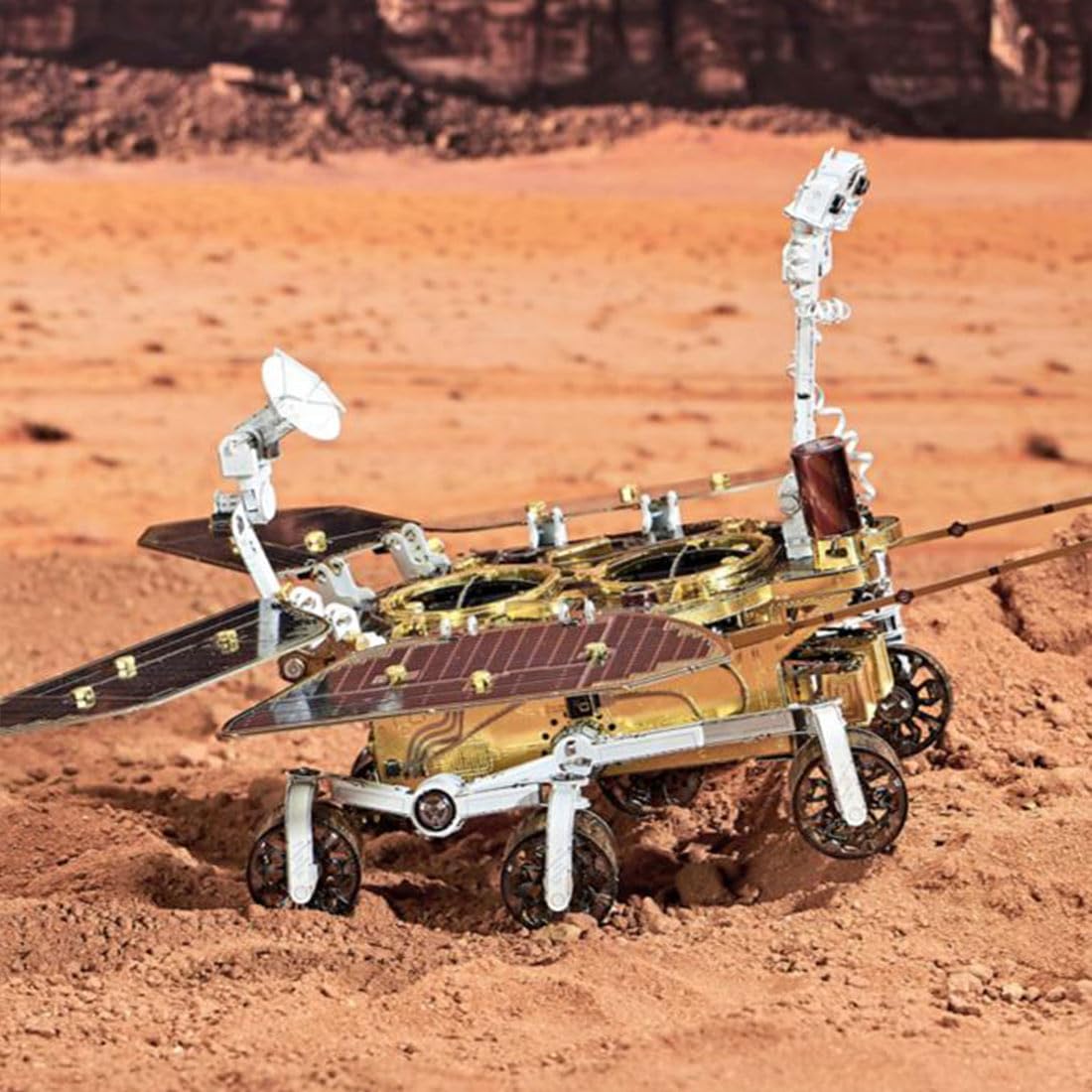 Kit 3D per un robot spaziale meccanico in metallo in scala 1:23, da costruire, kit STEM per esplorazione spaziale e oggetto da collezione (oltre 281 pezzi)