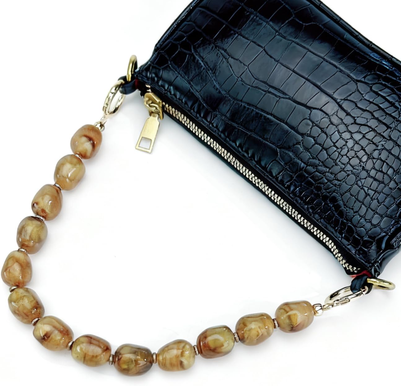 AUMEY Replacement Chain Straps for Bags,Resin Beaded Chains,Versatile Accessory (Yellow) image 3