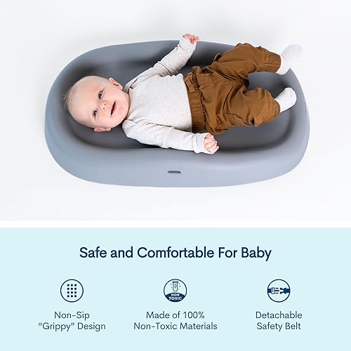 Miniatura 4 de Upseat Cambiador de bebé, diseño antideslizante y agarre, espuma acolchada de alta calidad, contorneada para mayor comodidad, impermeable y fácil de