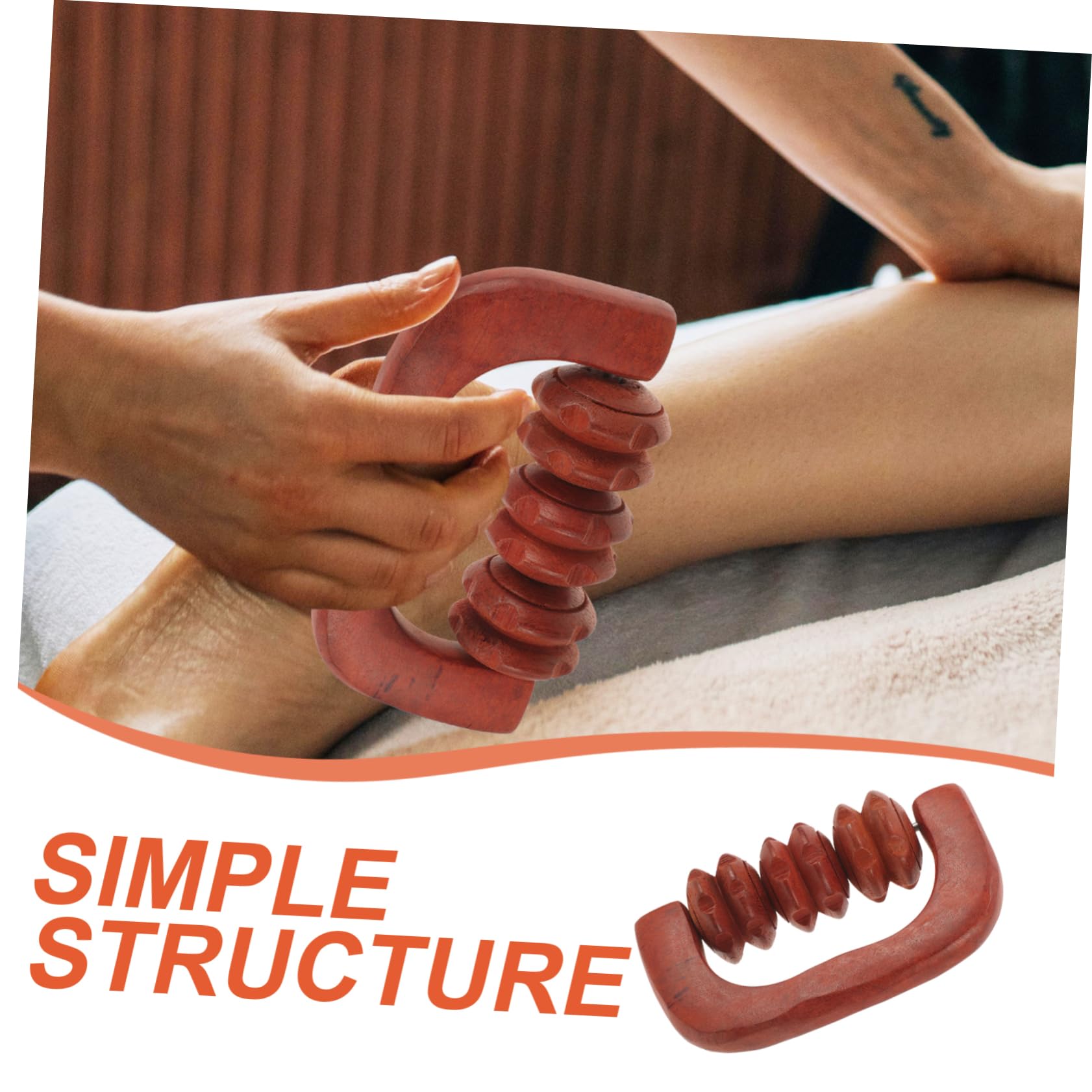 BESTYASH 3 Pezzi Massaggiatore in Legno Massaggiatore Per Il Mal Di Schiena Massager Posteriore Massaggiante Bastoncino Massaggiante Per Le Gambe Di Legno