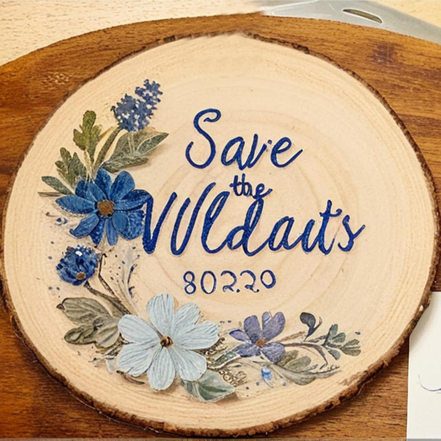 Wood Slices for Centerpieces, 12-13 Inches, 2 Pack, Rustic Wedding Table Decor Large Wood Circles, Rounds, Craft Centerpieces for Tables Decor, Baby Showers and Rustic DIY Projects - Image 5