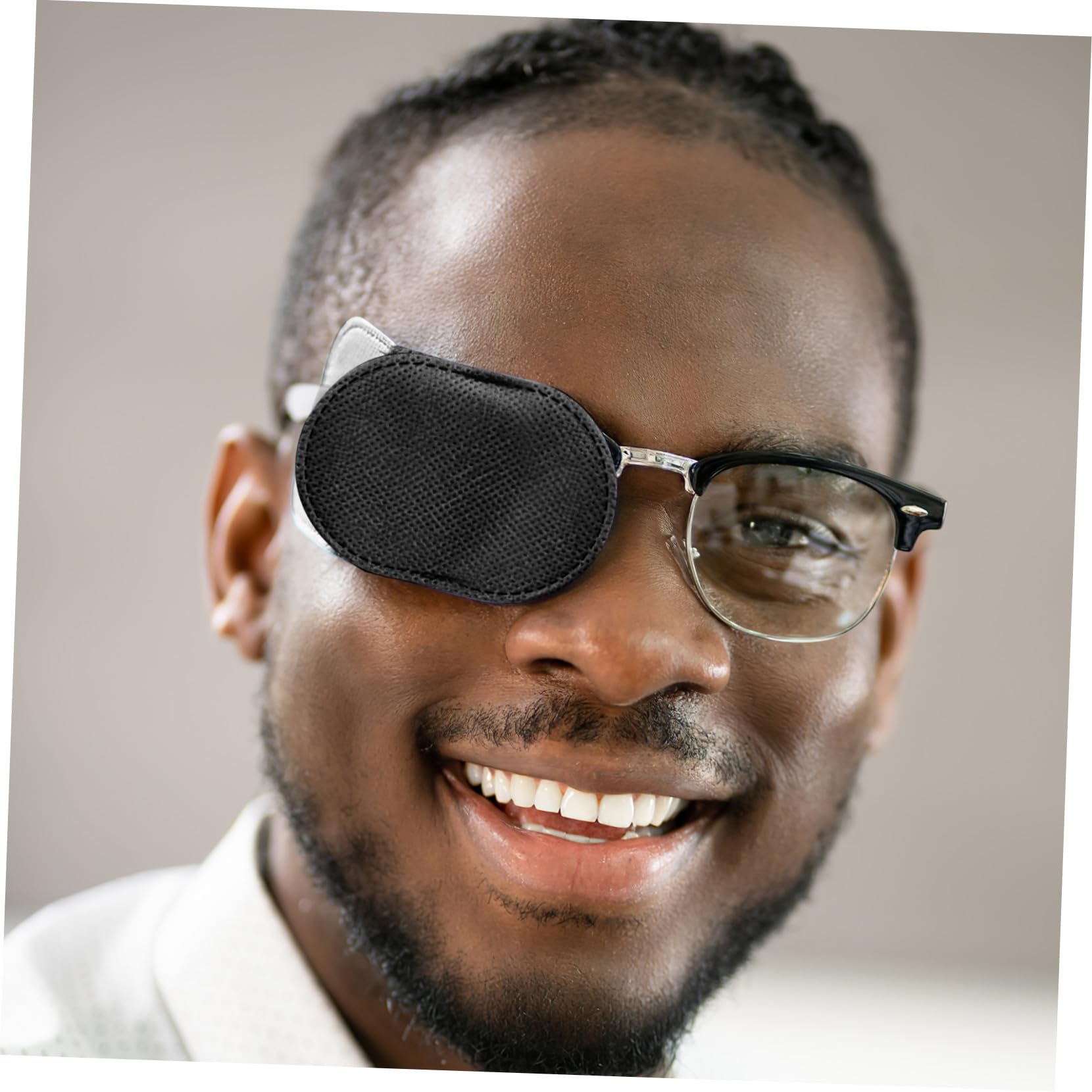 ORFOFE 12 Oculares Negros de Tela No Tejida Reutilizables para Ojos, Cómodos y Fáciles de Usar, Ideales para Viajes y Uso en Casa