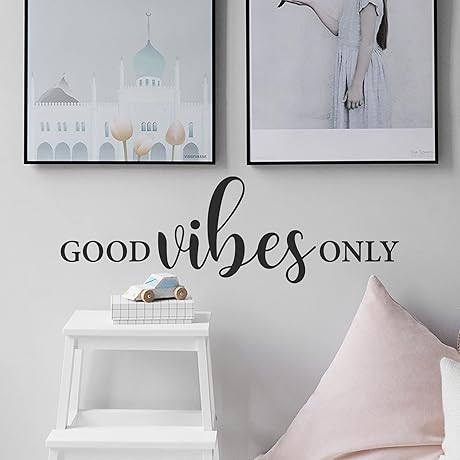 Good Vibes Only Inspirational Wall Decal for Motivation, Positivity, and Focus