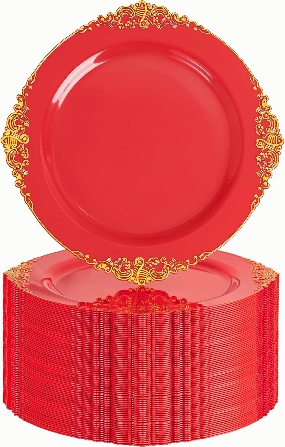 Gold Party Plates - 100 Pack, 10.25" -23