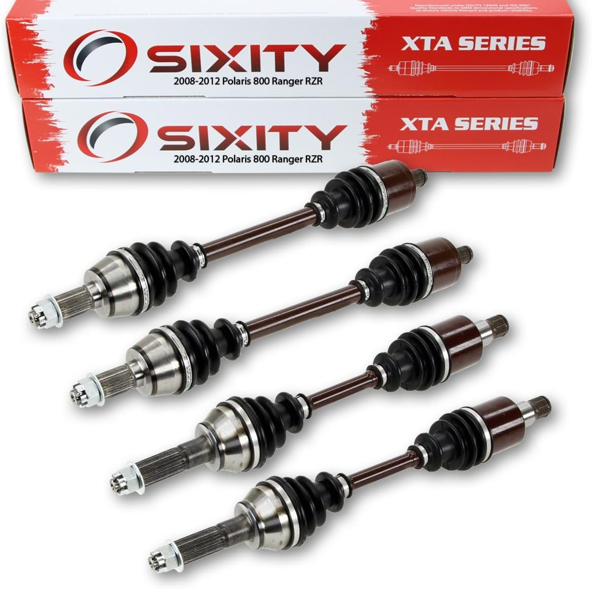 Sixity 2008-2012 for Polaris 800 Ranger RZR 4X4 Front Rear Left Right Axles Four Driver Passenger R12VH76AB AD AF AH AI AJ EAB EAS EPS Complete Side