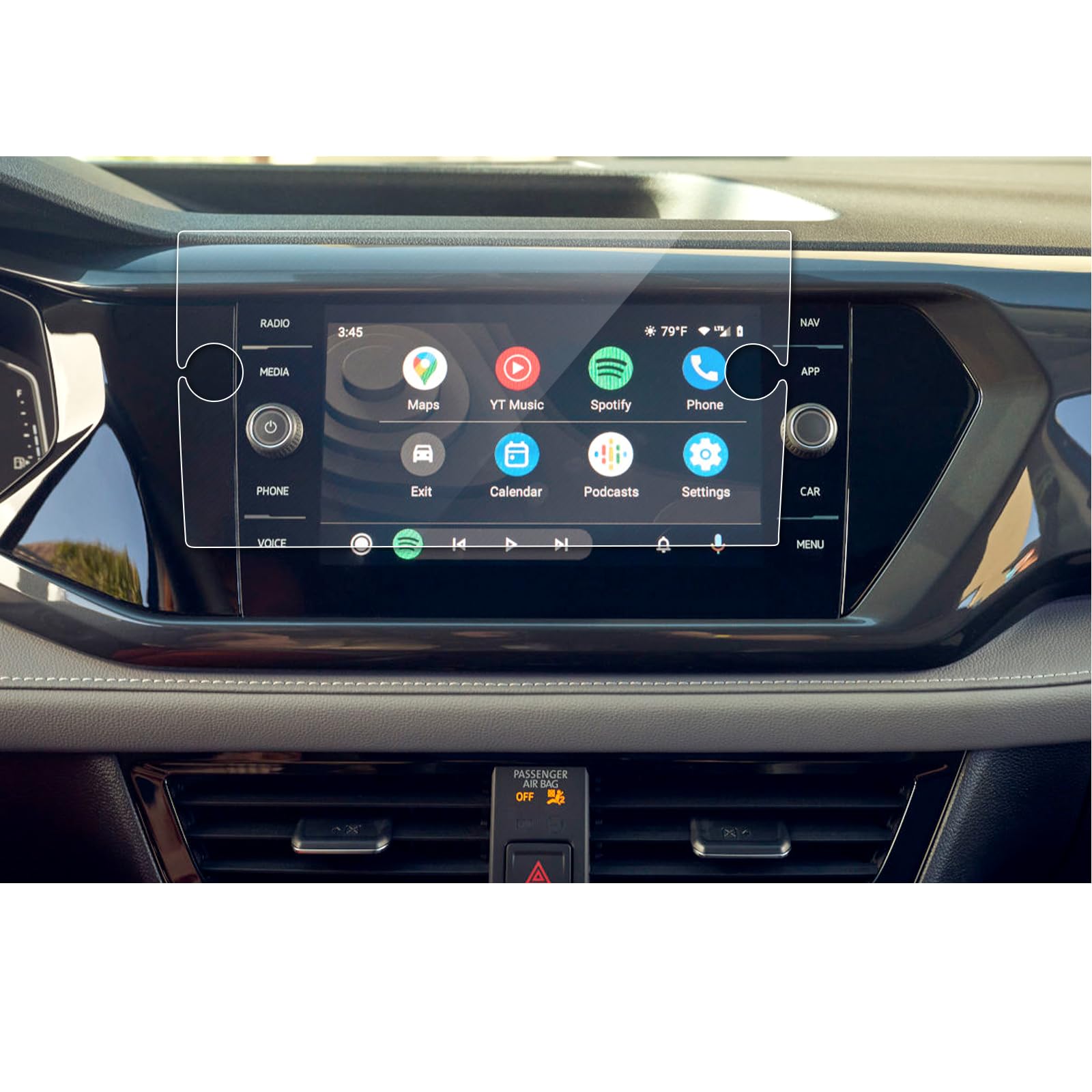 SXCY for 2022-2024 VW Taos Screen Protector Tempered Glass 8 Inch for 2023 2024 Volkswagen Taos Accessories 2022 2023 2024 Taos GPS Display Screen