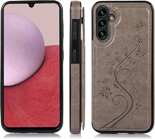 Miniatura 3 de Asuwish Funda de teléfono para Samsung Galaxy A14 5G con protector de pantalla de vidrio templado, tarjetero con soporte para tarjetero, soporte