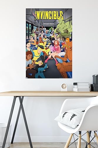 Miniatura 5 de Trends International Invincible: Season 2 - Póster de pared de una hoja de autobús, 34 pulgadas de largo x 22.4 pulgadas, paquete de póster y