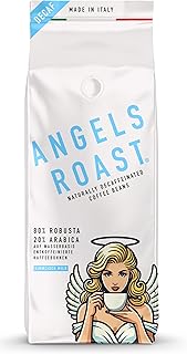ANGELS ROAST 1kg koffeinfreie Espressobohnen aus Italien - schonend mit Wasser entkoffeiniert - säurearm - 80% Robusta & 20% Arabica Bohnen (ganze Kaffeebohnen - 1000g)