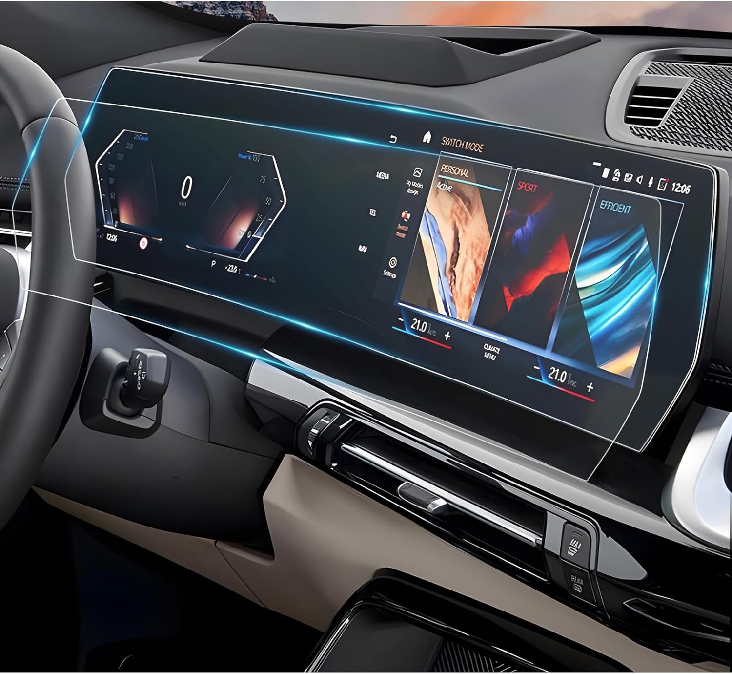 2025 X1 Screen Protectors Antiglare for 2023 2024 2025 BMW X1 U11 (iX1, xDrive28i, M35i) 10.25" Digital Instrument Cluster & 10.7" Infotainment Touchscreen Cover Screen Saver Accessory Nano Film 2Pack