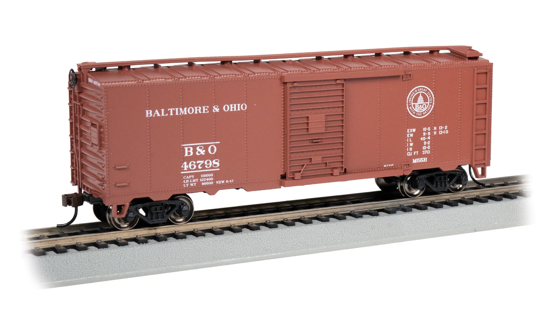 Bachmann Trains - 40' STEAM ERA Box CAR - B&O® #46796 - HO Scale