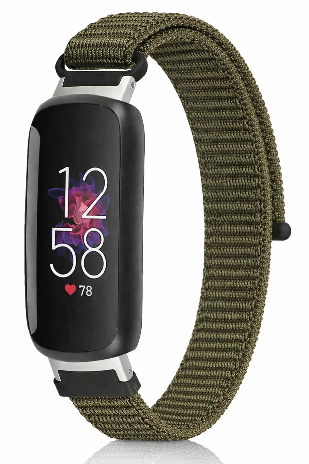 Panda Bobo Nylon Sport Loop Band compatible with Fitbit Inspire 3, Inspire 2, Ace 3, Ace 2, Soft Breathable Stretchy Replacement Wristband (Khaki Green)