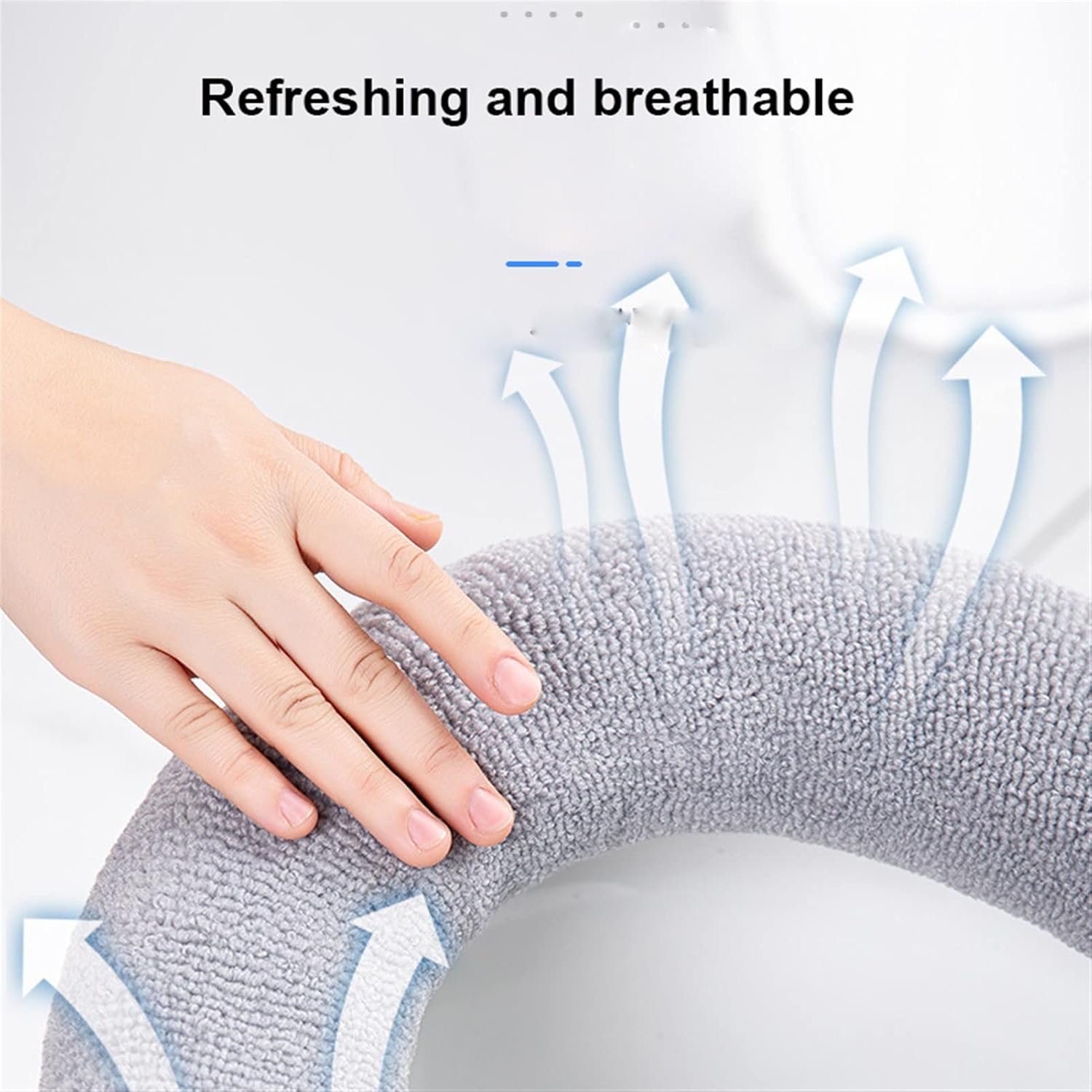 Universal Toilet Seat Thickened Mat Soft Warm Washable Bathroom Toilet Seat with Handle Closestool Mat Seat Case Toilet Lid Toilet seat