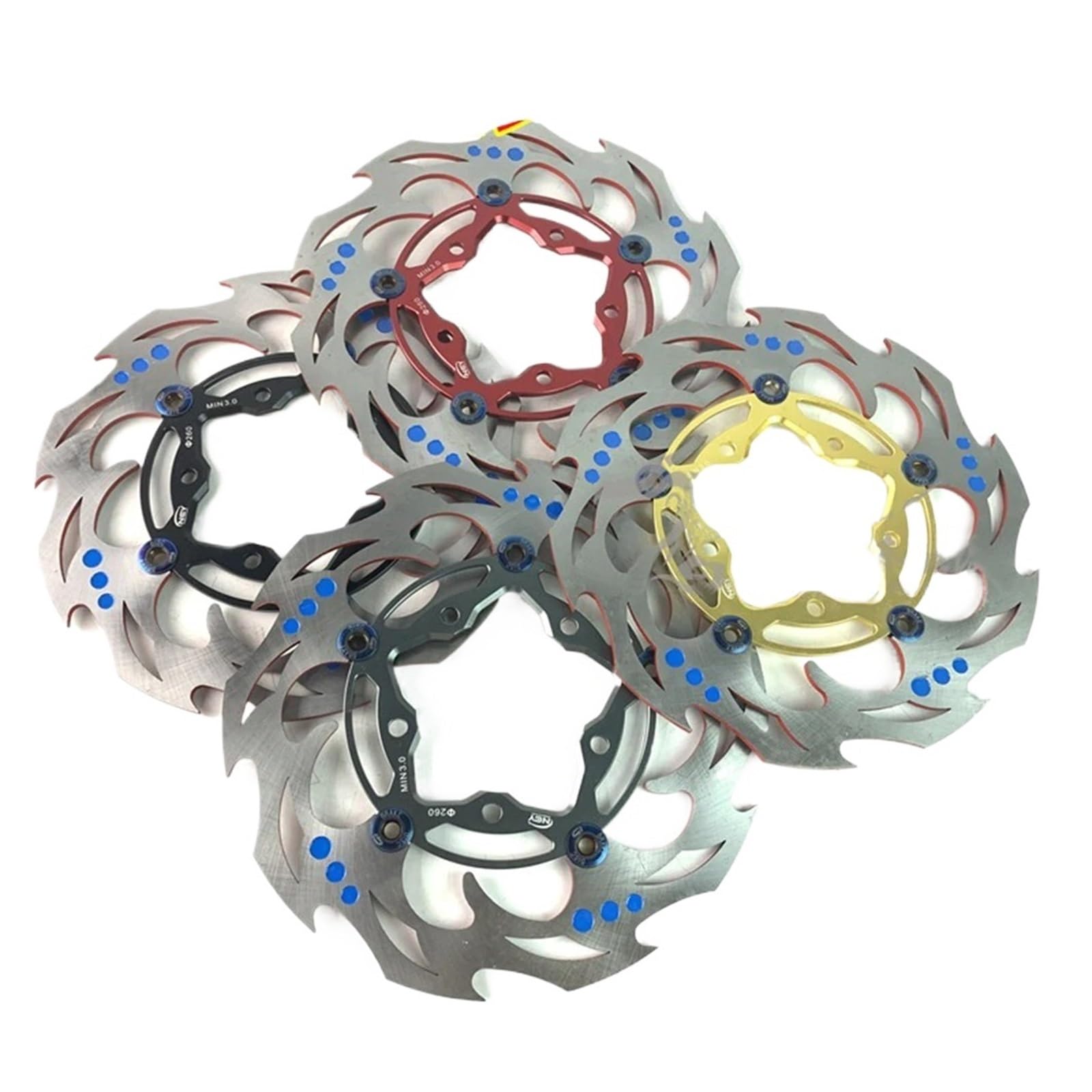 Disco freno flottante Freno A Disco Flottante Universale Per Moto 260 * 60mm A 5 Fori Per Aerox Per Nitro BWS Zuma RSZ FORCE Per M3(Titanium)