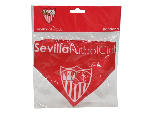 Foto 3 de 5 de SEVILLA CF - Pañuelo para Mascotas, Bandana para Perros Grandes, Medianos, Pequeños, Colores del Equipo…