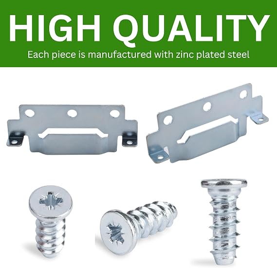 Spare Hardware Parts Replacement for IKEA Bed Frame Part 139301 (Mounting Plate) and 105307 (Screws)