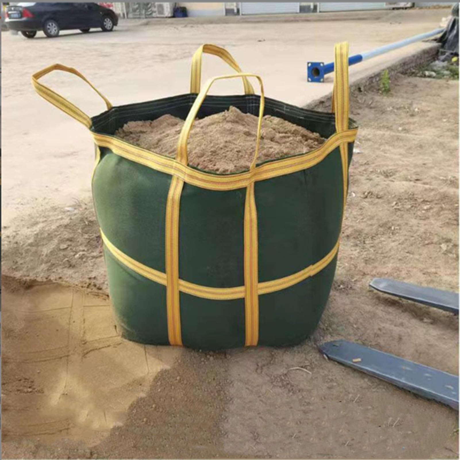 Sac de Levage en Nylon, Sacs de Levage durables et réutilisables, Sac en Voile tissé pour Plateforme de Grue, Chariot élévateur，Charge de 500 kg, 50 x 50 x 50 cm