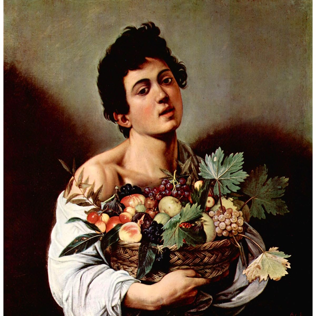 Poster Caravaggio Garçon avec corbeille à fruits sublime le décor de votre salon