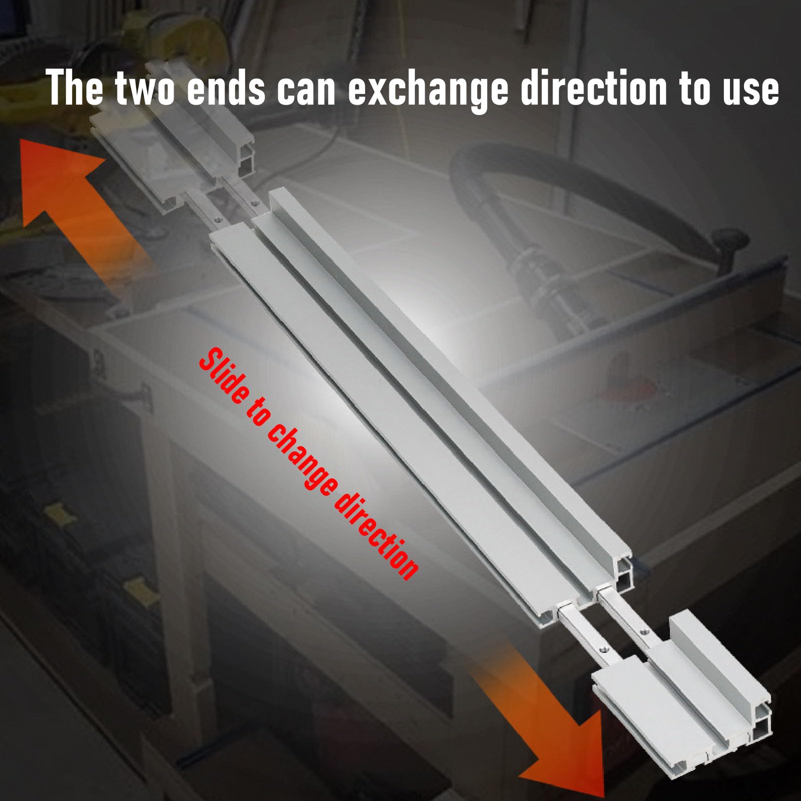 Generic T Track Miter Fence, Typ 75, Teleskopowa Składana Prowadnica 900-1260 Mm do Stołu Frezarskiego i Piły Stołowej, ze Stopu aluminium.