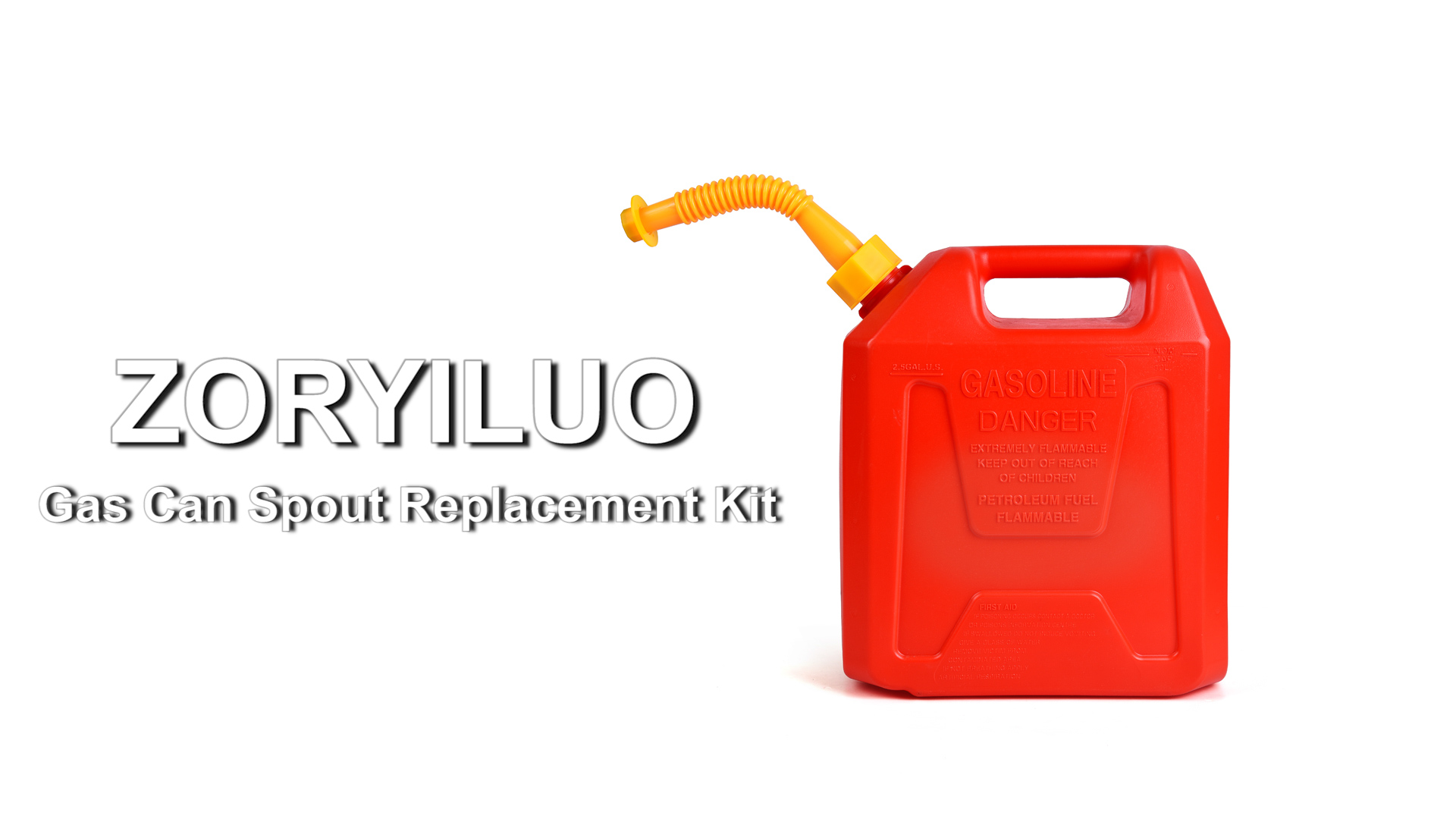 Universal Gas Can Spout Replacement Kit - Fits 1/2/5/10 Gallon Cans, 6-Piece Set With No-Spill Design