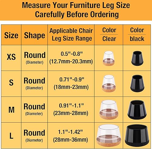 Miniatura 2 de 16 protectores de suelo para patas de silla, protectores de silicona para patas de silla para suelos de madera dura, protectores de suelo para