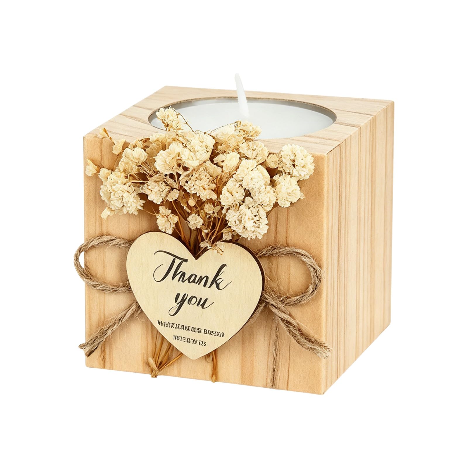 Tsophreniq Bridal Shower Tray Artistic Candlestick Tea Light Stand with Wood Texture for Table Shelf Decoration Wooden Tea Light Owner