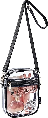gdbis Clear Crossbody Bag, Stadium Approved Clear Purse Bag for Concerts Sports Events