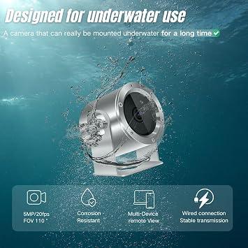 Barlus Underwater Camera 5MP 30M Cable Stainless Steel
