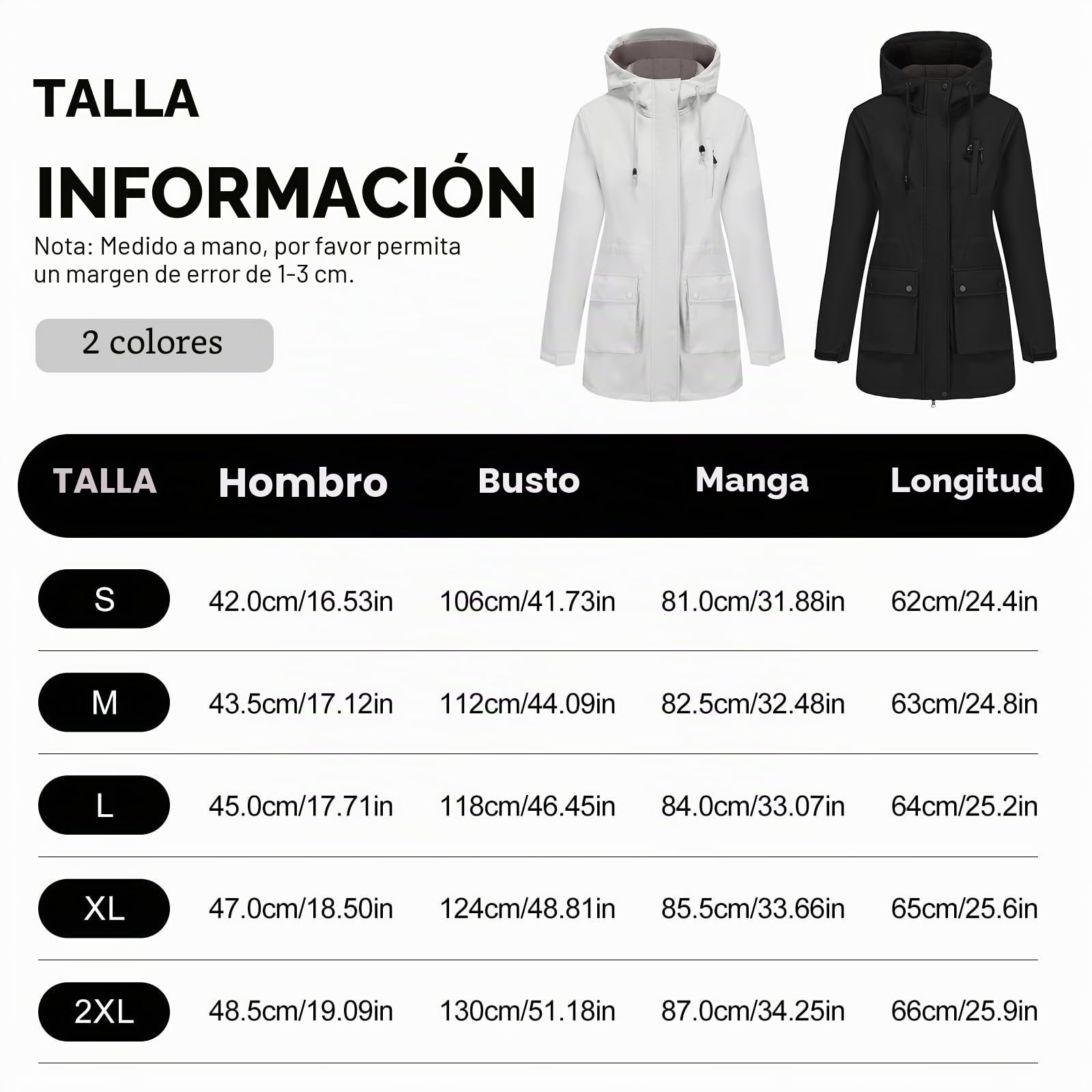Chaqueta Softshell Impermeable a Prueba de Viento para Mujer con Forro Polar, Capucha Ajustable Abrigo Cálido Ligero de Línea Larga para Todos los días y al Aire Libre