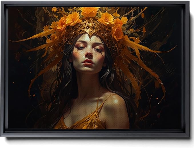 Art Nouveau Print, Art Deco print, Goddess Of Fire, Zodiac Print, Leo Print, Aries Print,Sagittarius Print, Fire Sign Matte Print, Decor Canvas, Wall