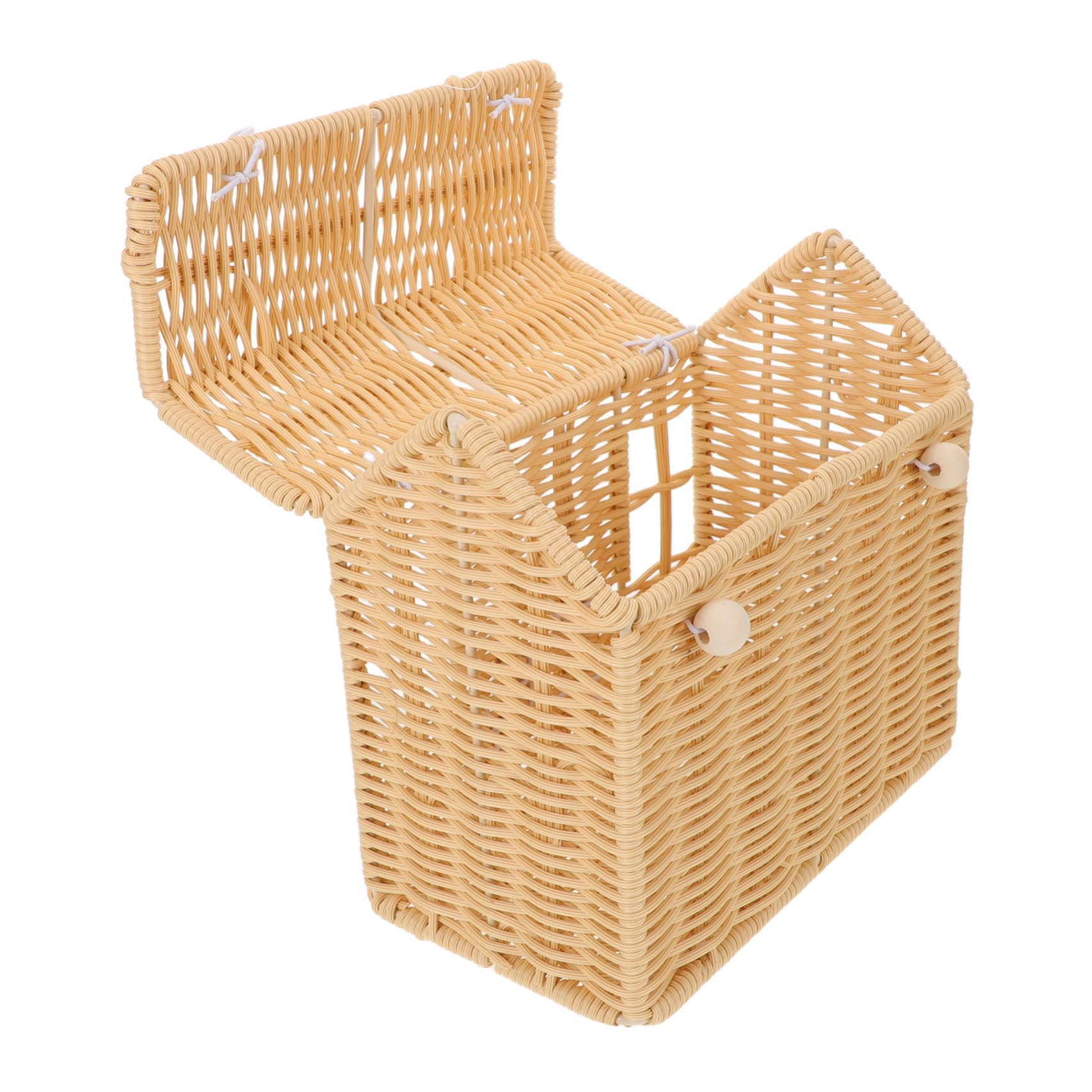 GALPADA Cesta de Dulces Navideña Tejida Mano con Asa de Ratán Sintético Cesta de Casa Decorativa para Bodas Showers y Festividades