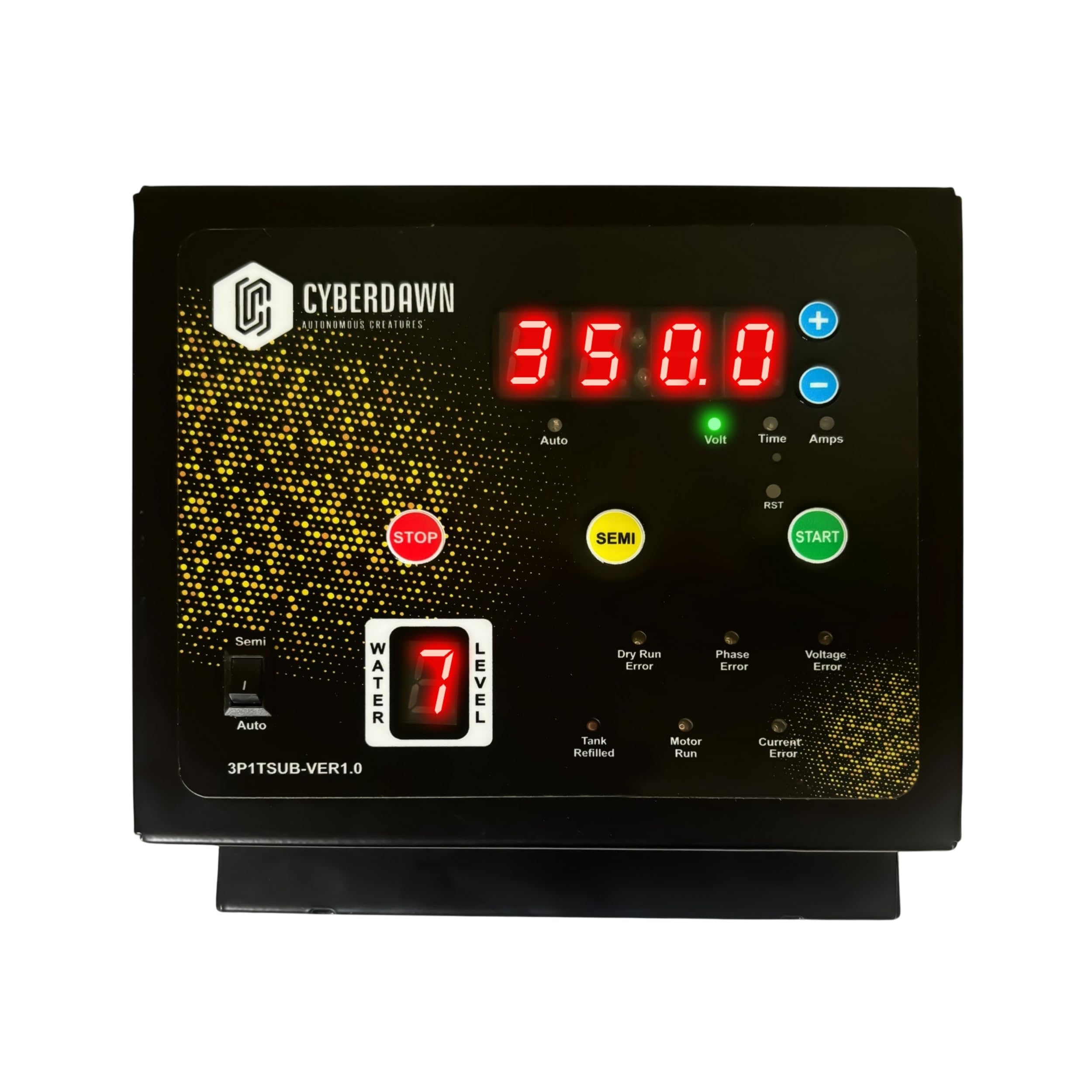 Three Phase 1 to 3 HP Single Tank Submersible Pump with 30 Meter Sensor Wire | Automatic Water Level Controller | Electric Monitoring System