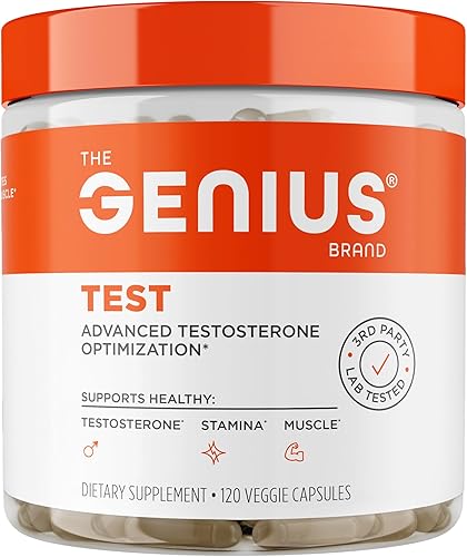 Genio Test - El refuerzo inteligente de testosterona para hombres - Suplemento de energía natural, apoyo cerebral, a la libido y la pérdida de grasa