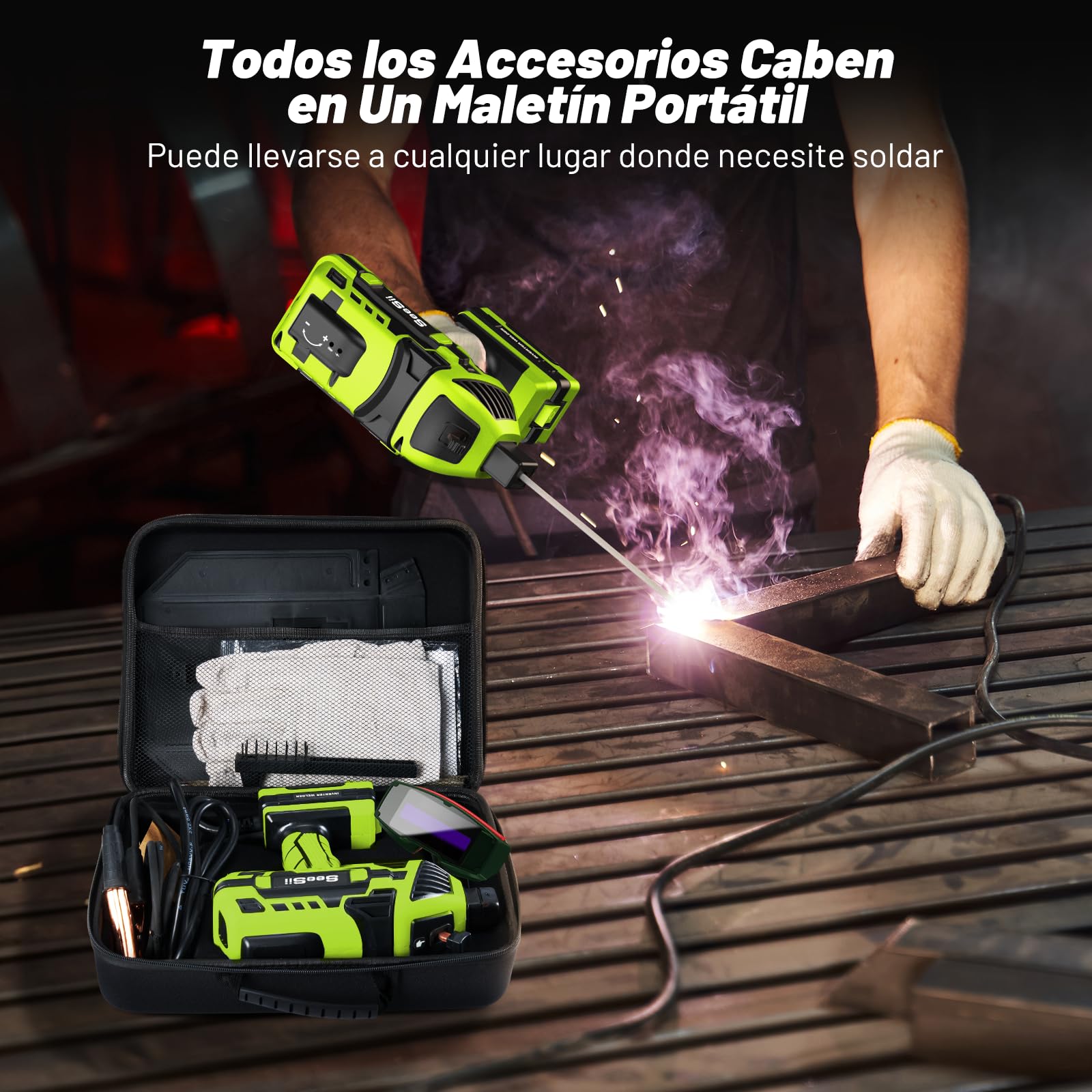 SEESII 220 V Soldador al Arco - FA202G Soldador Eléctrico Arco de Mano con IGBT y Ajuste Variable de Corriente para Varilla de Soldar 2,4 mm - 3,2 mm