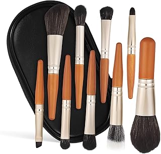 Ipetboom 9 Travel Makeup Brush Set Case Makeu...
