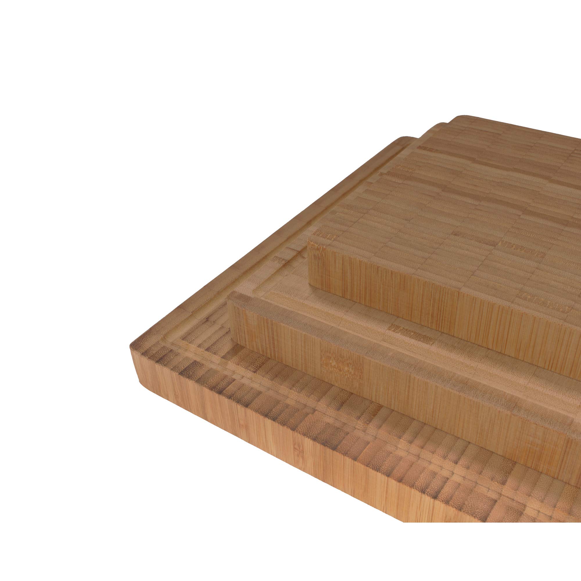 BambooMN Deska do krojenia o ziarnistości premium – 18 x 18 x 2,5 cm – 1 sztuka