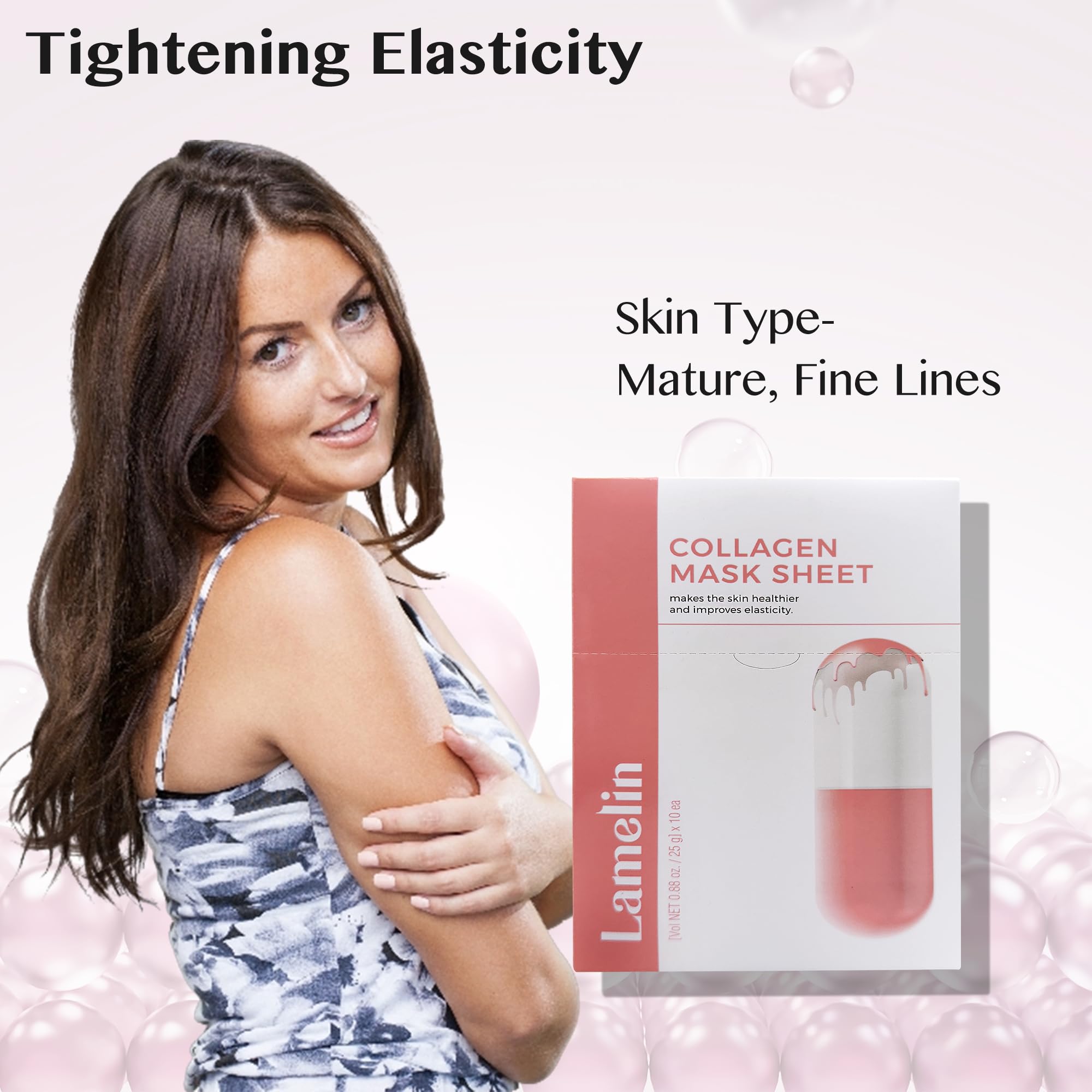 Lamelin COLLAGEN HYDROGEL MASK 10枚　韓国コスメ Amazon.com : Lamelin Collagen Niacinamide Sheet Mask, 10 Pack, Sea