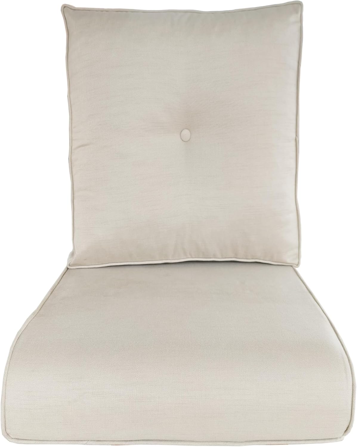 25X25X5 Patio Cushion For Outdoor Furniture Replacement,Weather All Resistant Couch Cushion Set With Button-Tufted Hight Back Removable Covers For Wicker Rocking Swivel Chairs Loveseat Sofa,Beige
