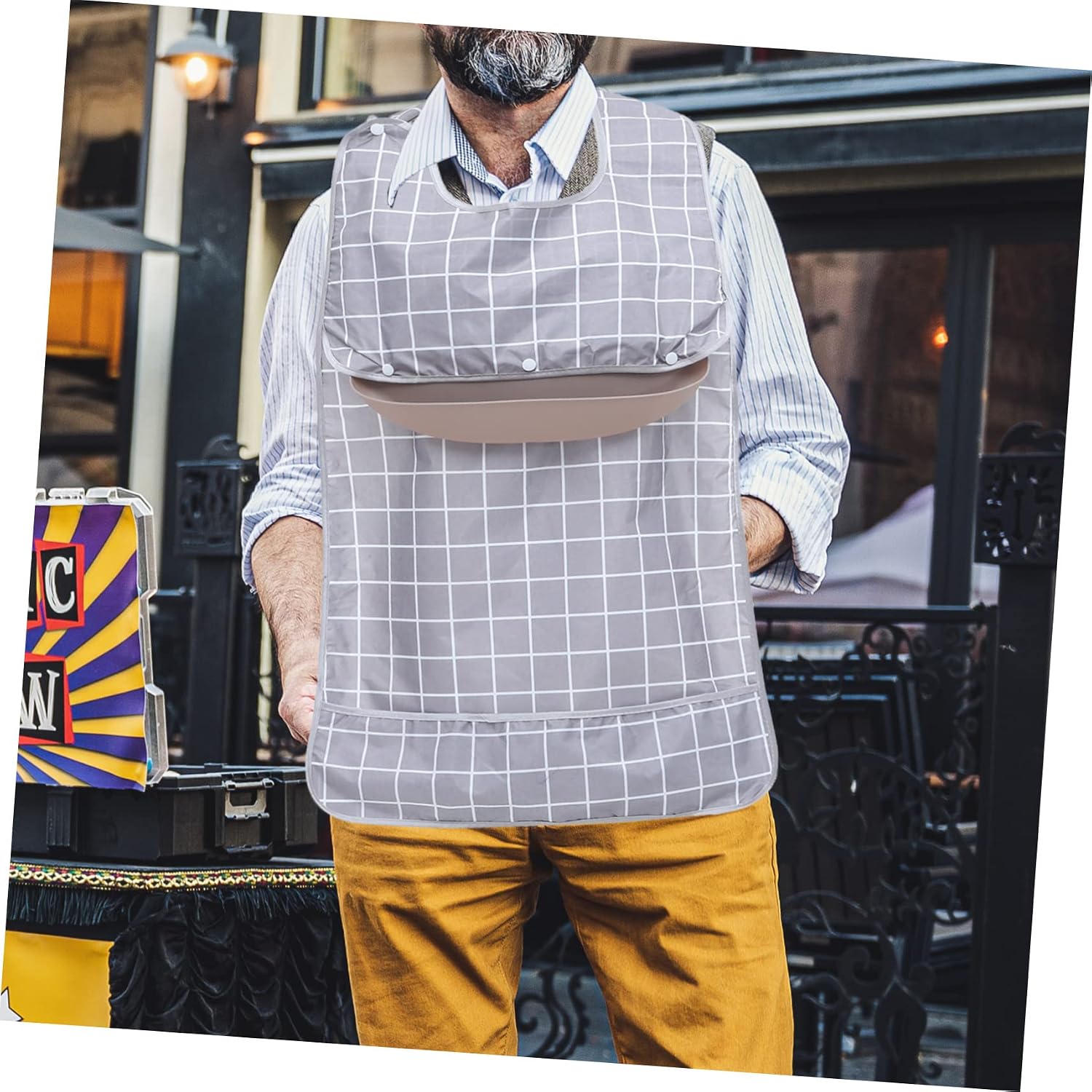 Healeved 3pcs Household Elderly Bib for Adults Comfortable Clothing Protector Design for Caregivers and Nursing Homes
