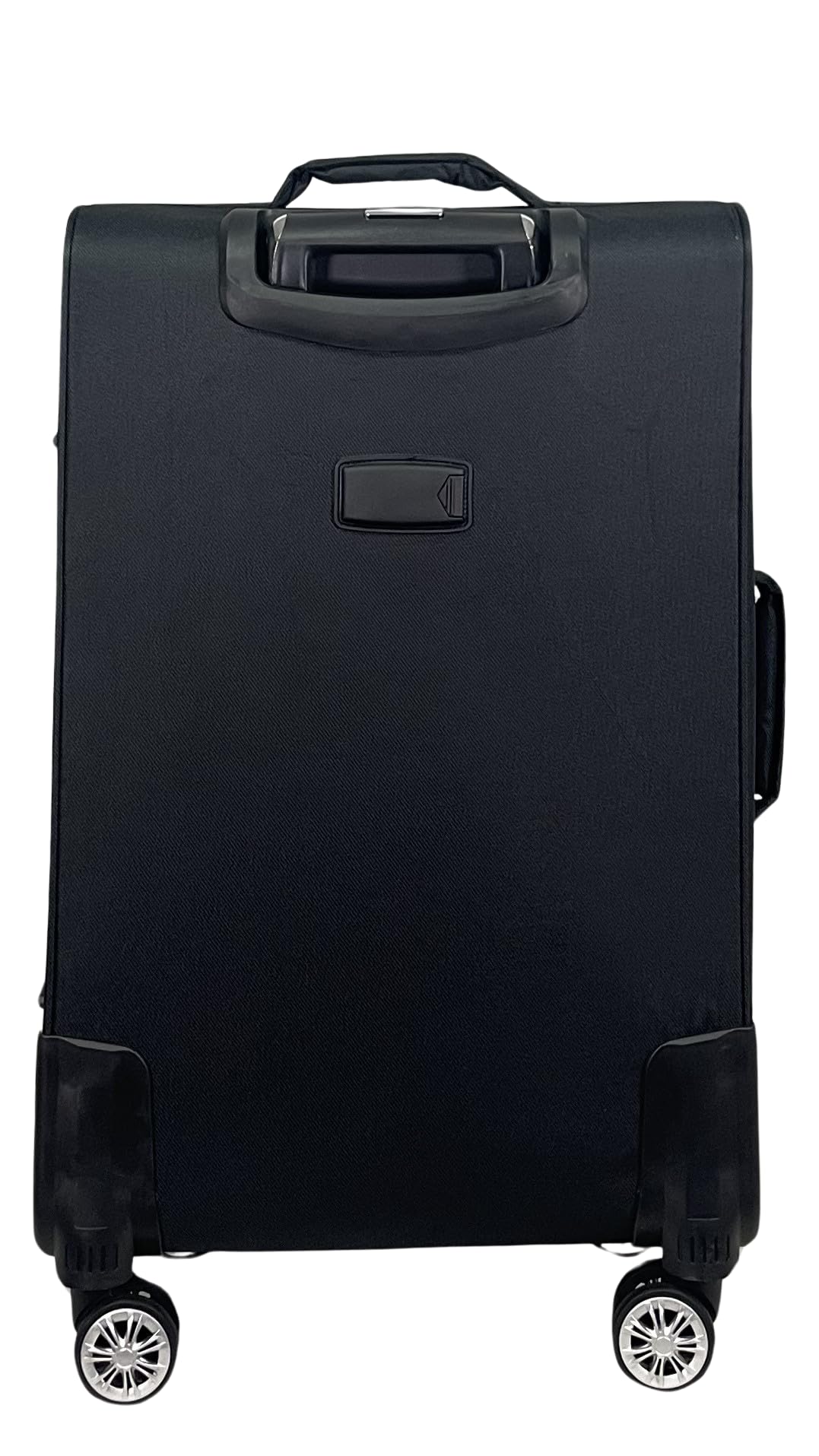 Valise à main en tissu, mallette de voyage, chariot extensible à roues jumelles (M/L/XL/XXL ou lot de 4) bagages souples, Noir , Mittlerer Koffer (65cm)