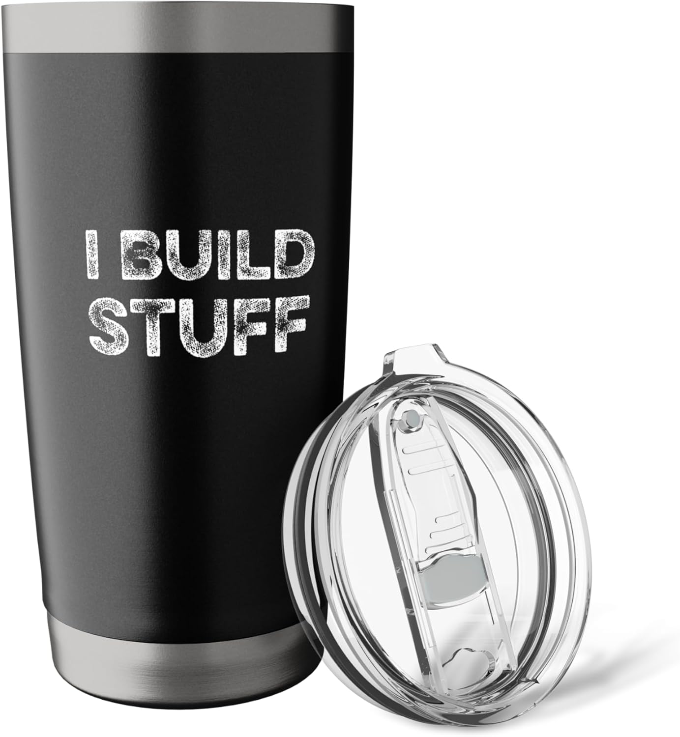 I Build Stuff Funny Builder Engineer Contractor Construction Stainless Steel Insulated Tumbler - Image 5